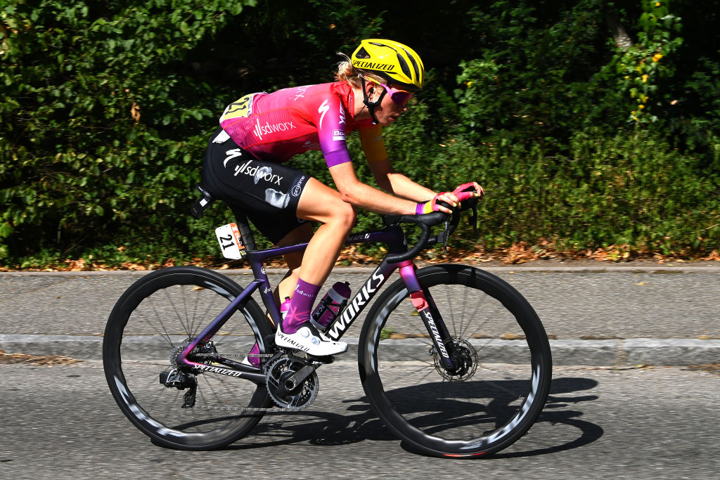 LE MARKSTEIN FRANCE JULY 30 Demi Vollering of Netherlands and Team SD Worx competes during the 1st Tour de France Femmes 2022 Stage 7 a 1271km stage from Slestat to Le Marksteinc TDFF UCIWWT on July 30 2022 in Le Markstein France Photo by Tim de WaeleGetty Images