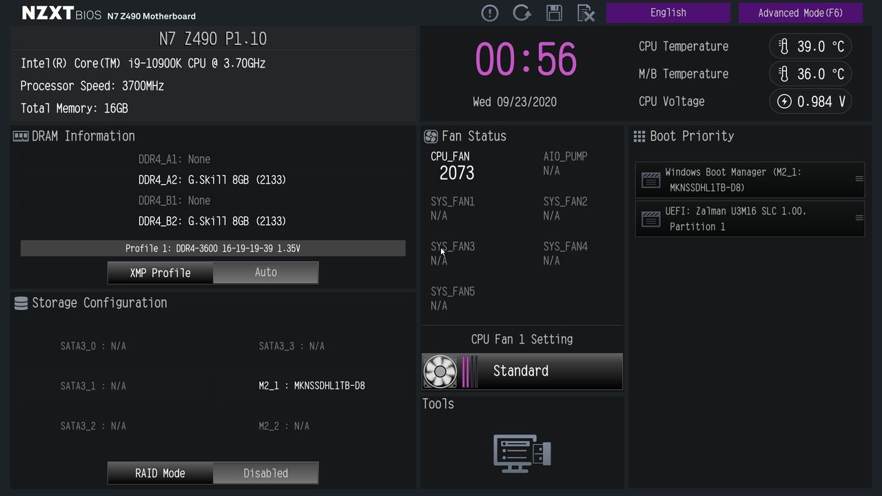 NZXT N7 Z490
