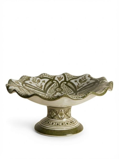 Ruffle Folk Footed Bowl