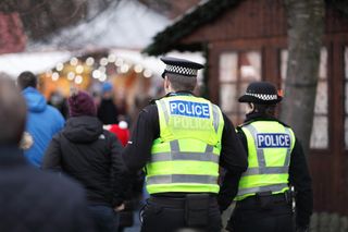 UK police officers on patrol