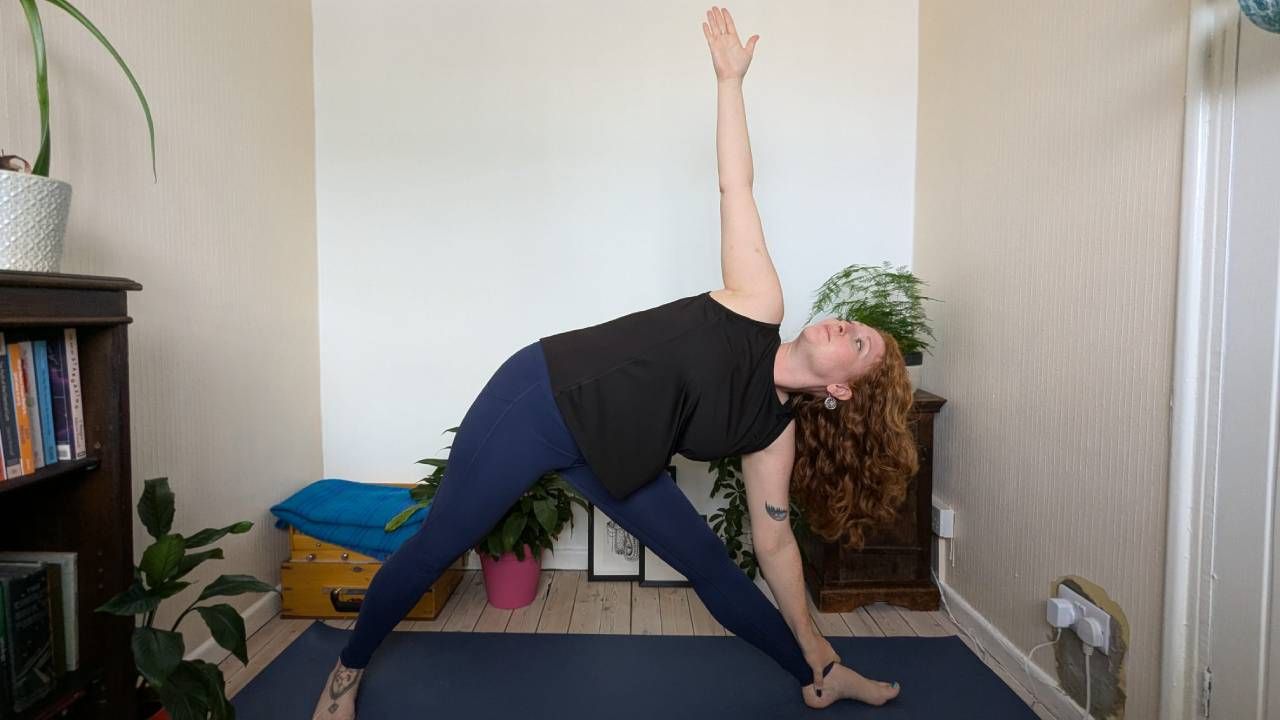 Triangle yoga pose