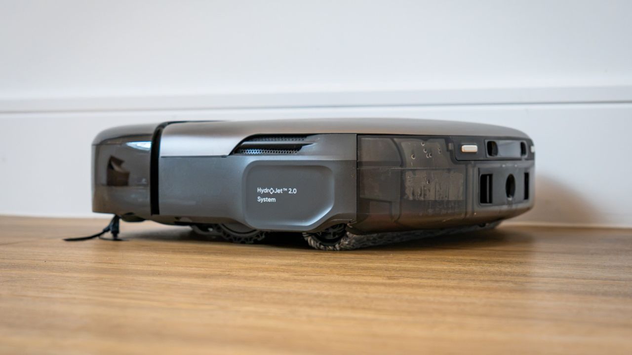 Side view of Eufy Omni S2 robot vacuum