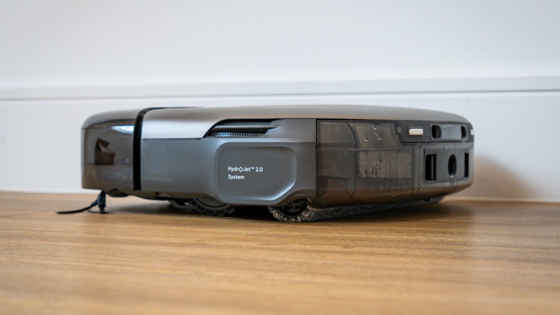 Side view of Eufy Omni S2 robot vacuum