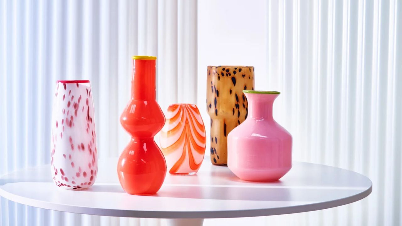 some colourful vases from the oliver bonas home section