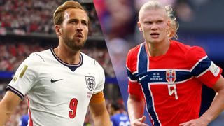 Harry Kane of England and Erling Haaland or Norway 