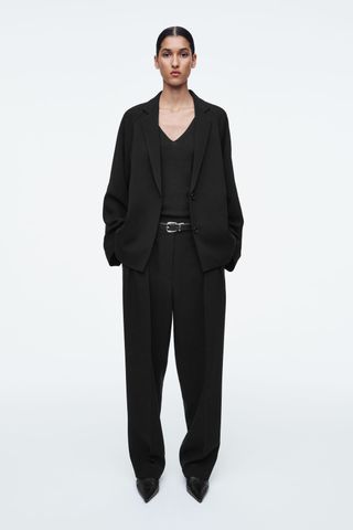 Fluid Tailored Straight-Leg Pants