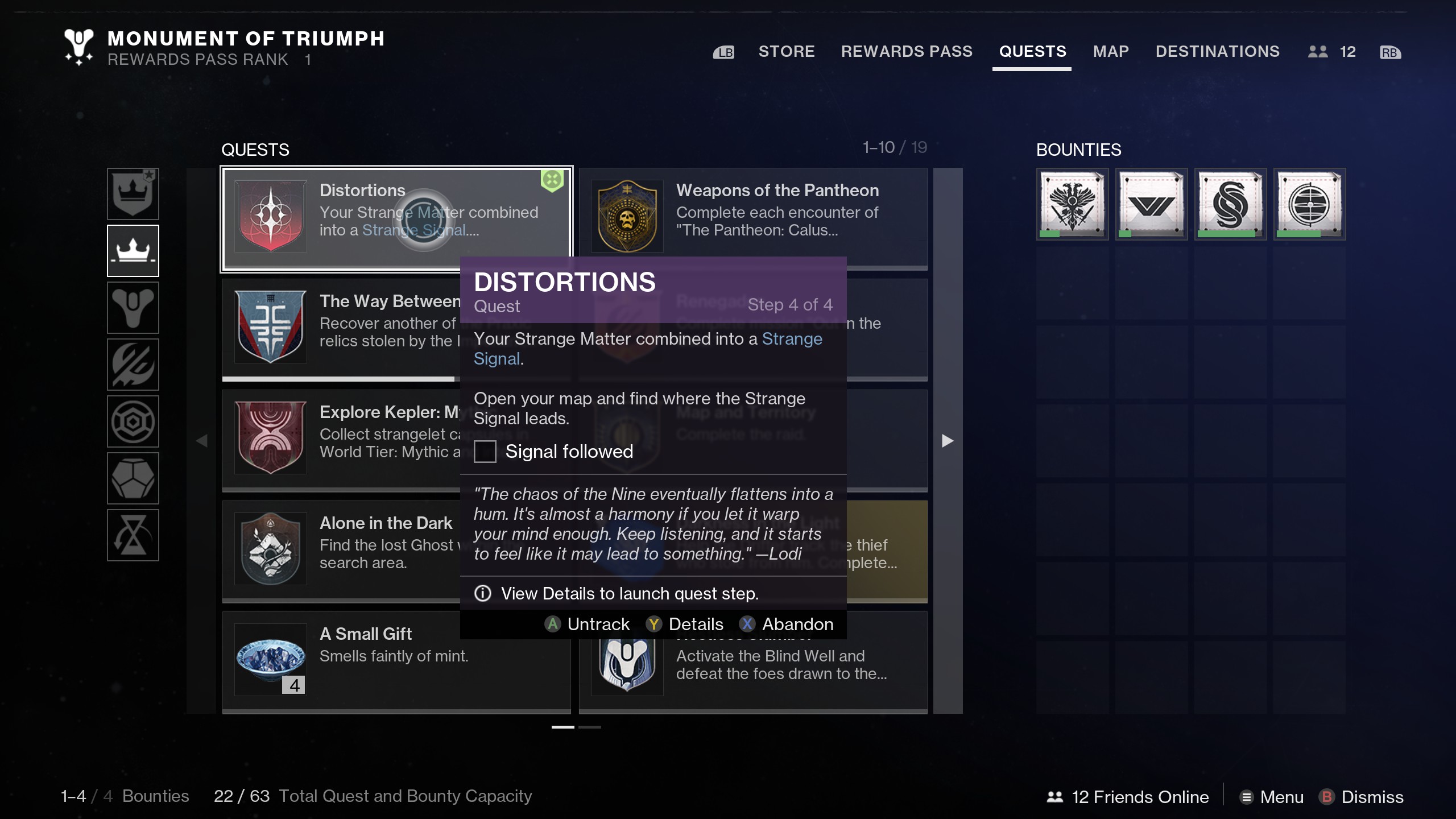 Destiny 2 Distortions - Strange Signal