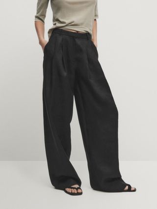 STRAIGHT FIT DOUBLE DART TROUSERS