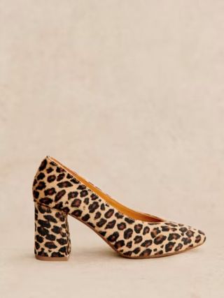 leopard court shoe