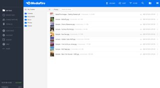 MediaFire's file manager demonstrated