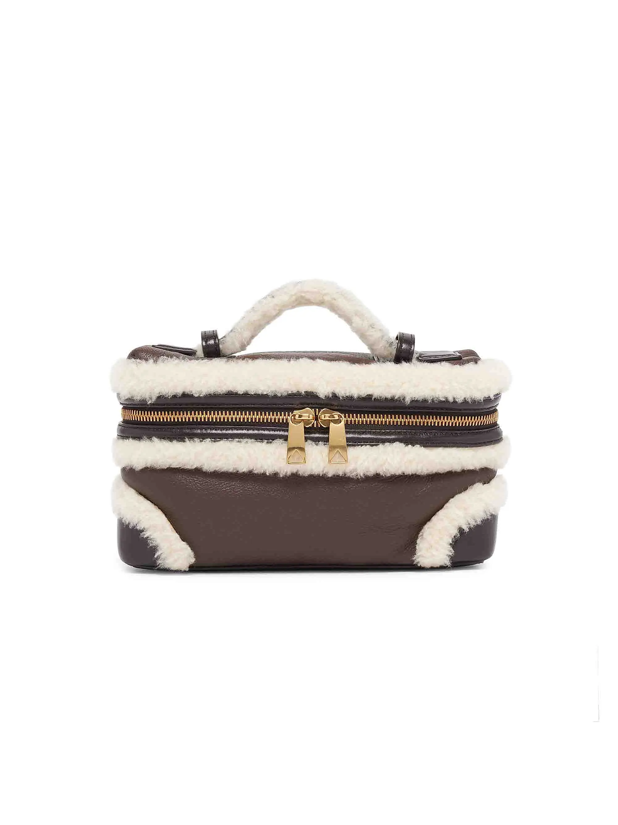 Bang Bang Shearling-Trimmed Vanity Case