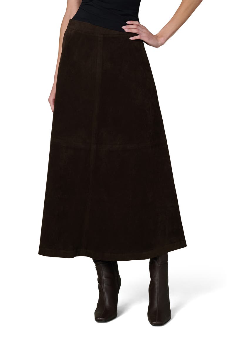 Tavi Faux Suede Midi Skirt