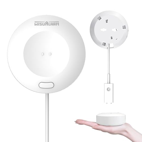 Wisualarm Water Leak Detector, Water Sensor With 1.2m Detection Cable, 3-Year Battery, Ip65 Waterproof, Leak Monitor for Kitchen, Bathroom, Basement