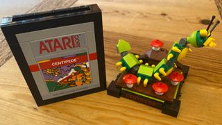 Lego Atari 2600 game case and vignette closeup