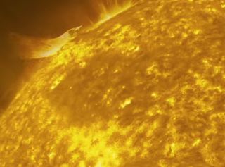 Scientists think that smaller solar flares called "nanoflares" are responsible for the extreme heating of the sun's outer atmosphere.