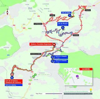 Map of the 2018 Vuelta a España stage 20