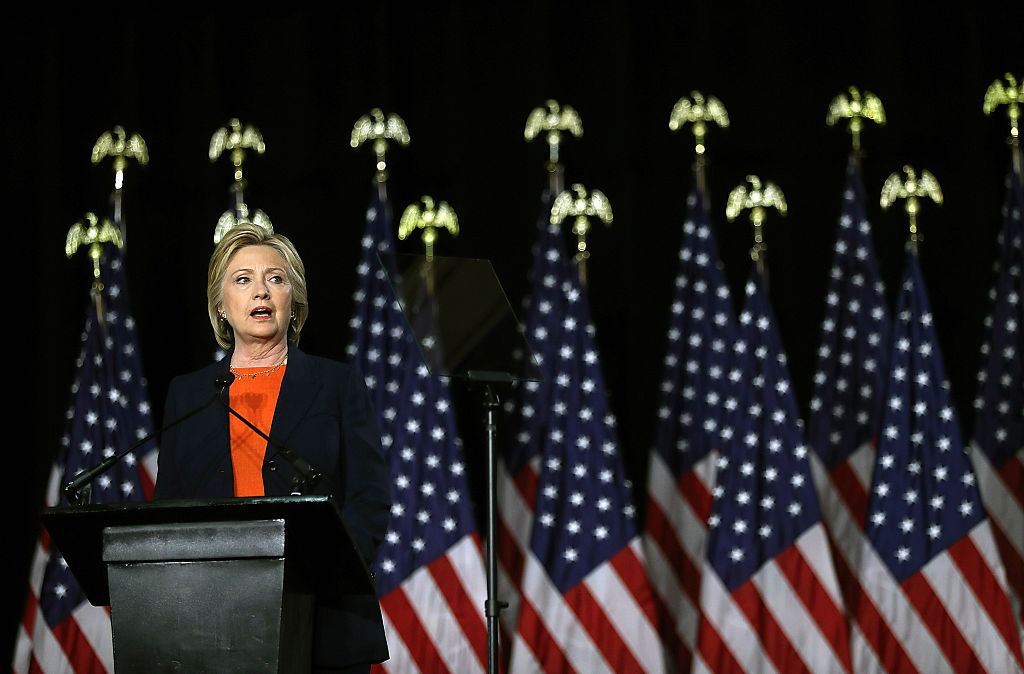 Clinton says Trump has too big a temper to be President.