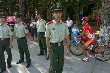 Chen Yuanjun (China 361 Team) didn't have to worry about security in Dongfang prior to the start of stage eight.