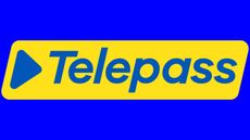 Telepass logo with blue background