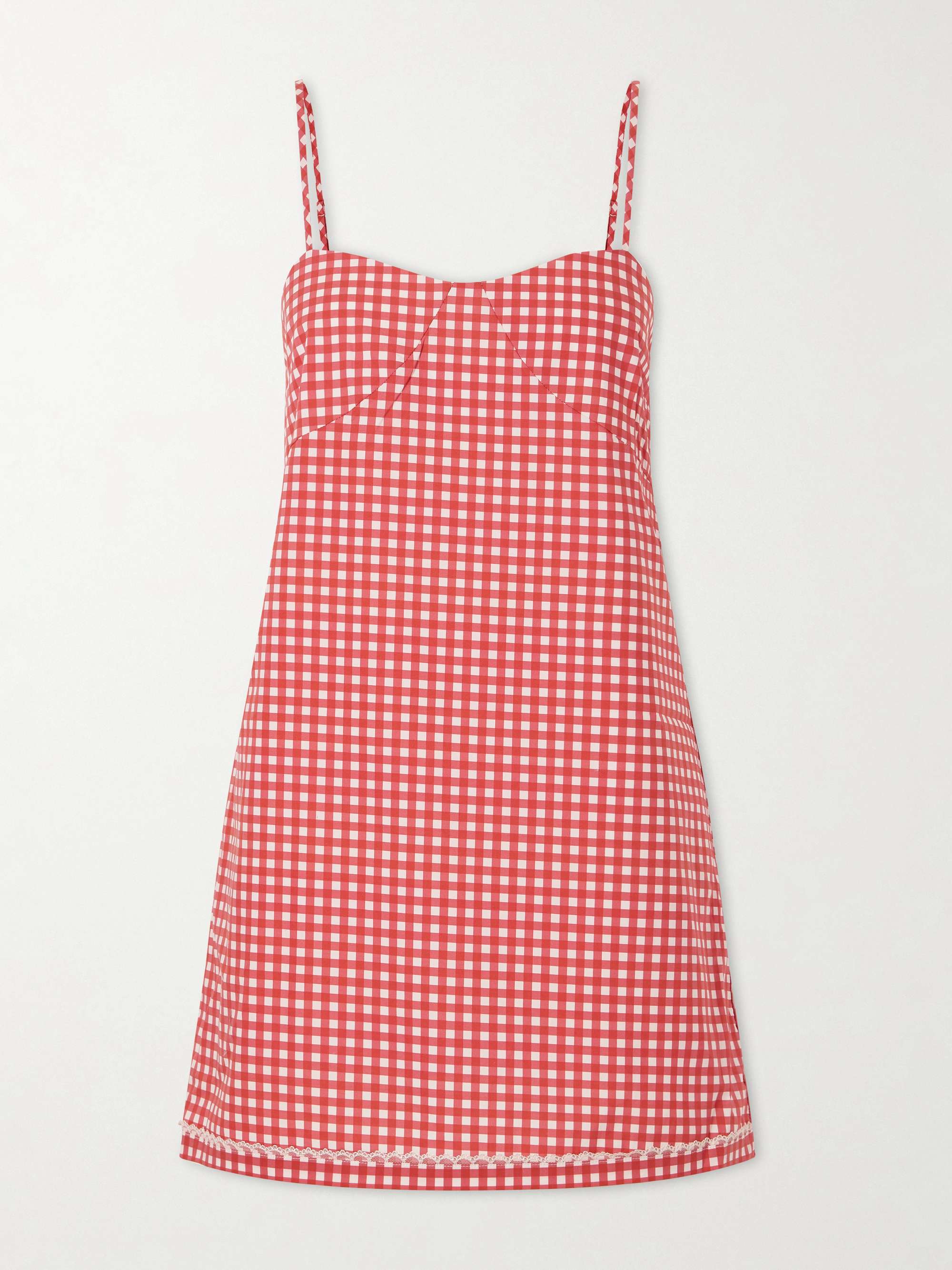Lindie Gingham Cotton Mini Dress