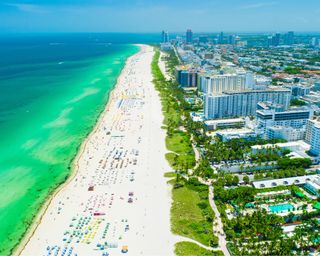 Aerial view of Miami Beach, Miami, FL