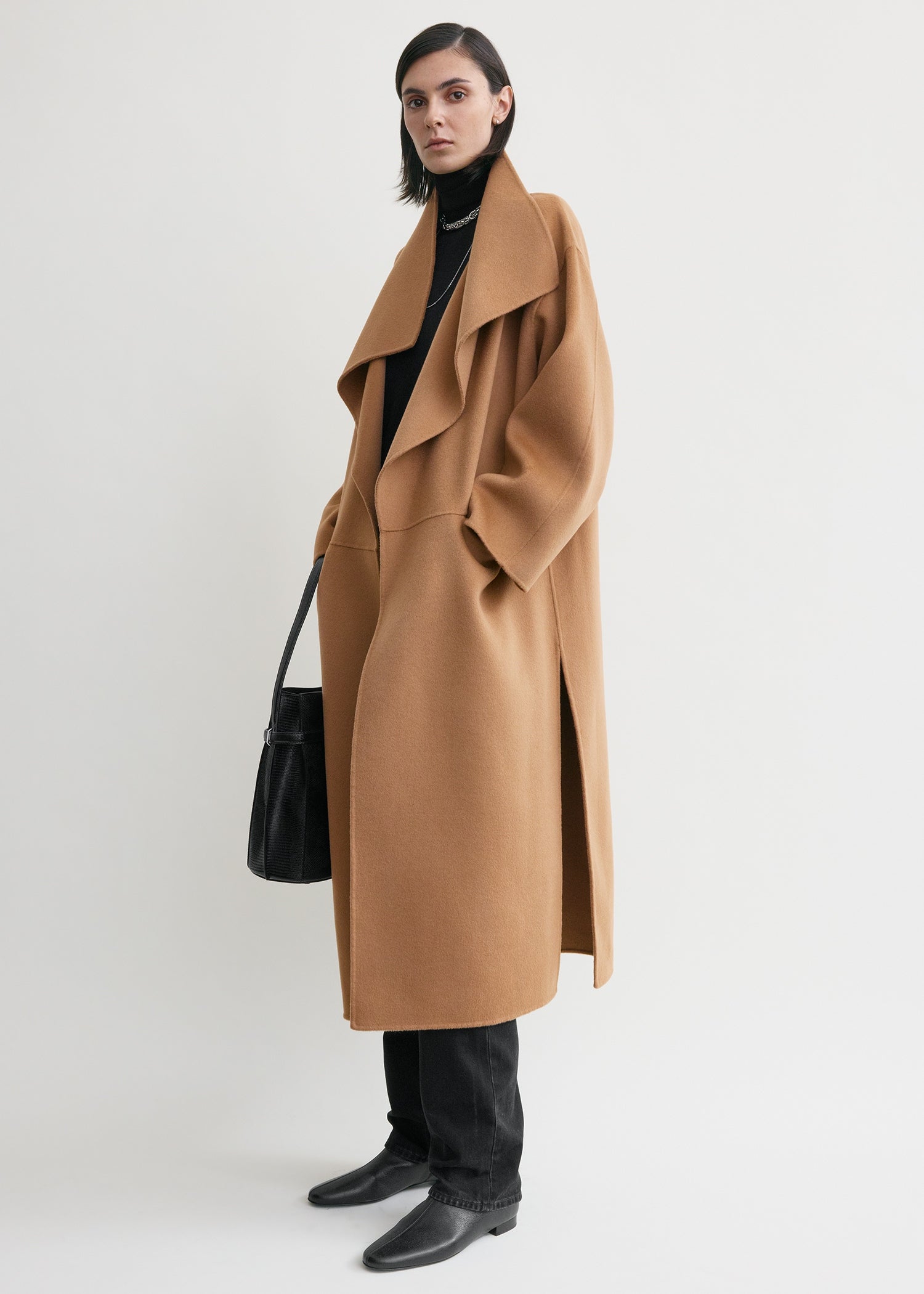 Signature Wool Cashmere Coat Camel