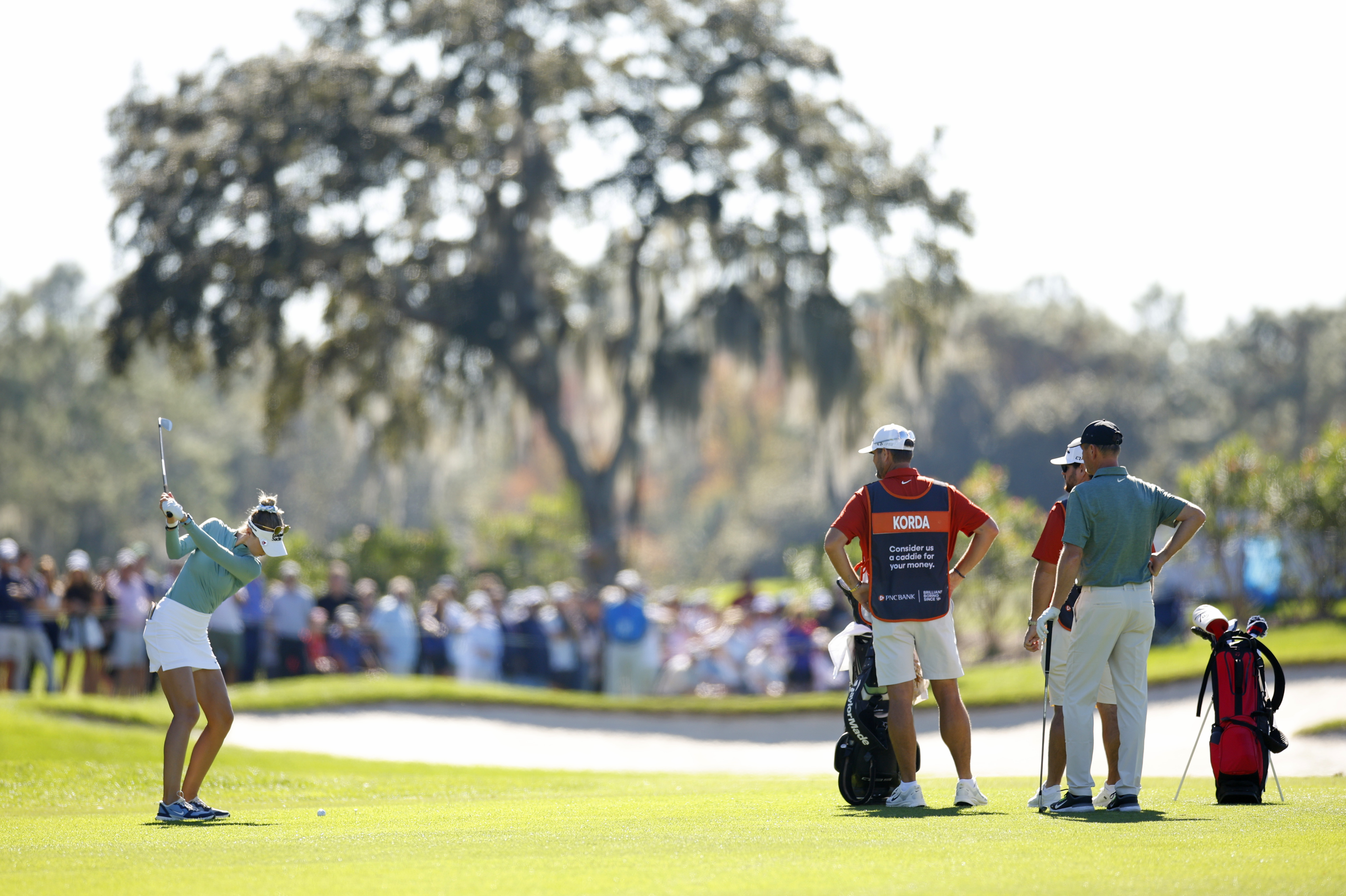 Nelly Korda hits a wedge shot