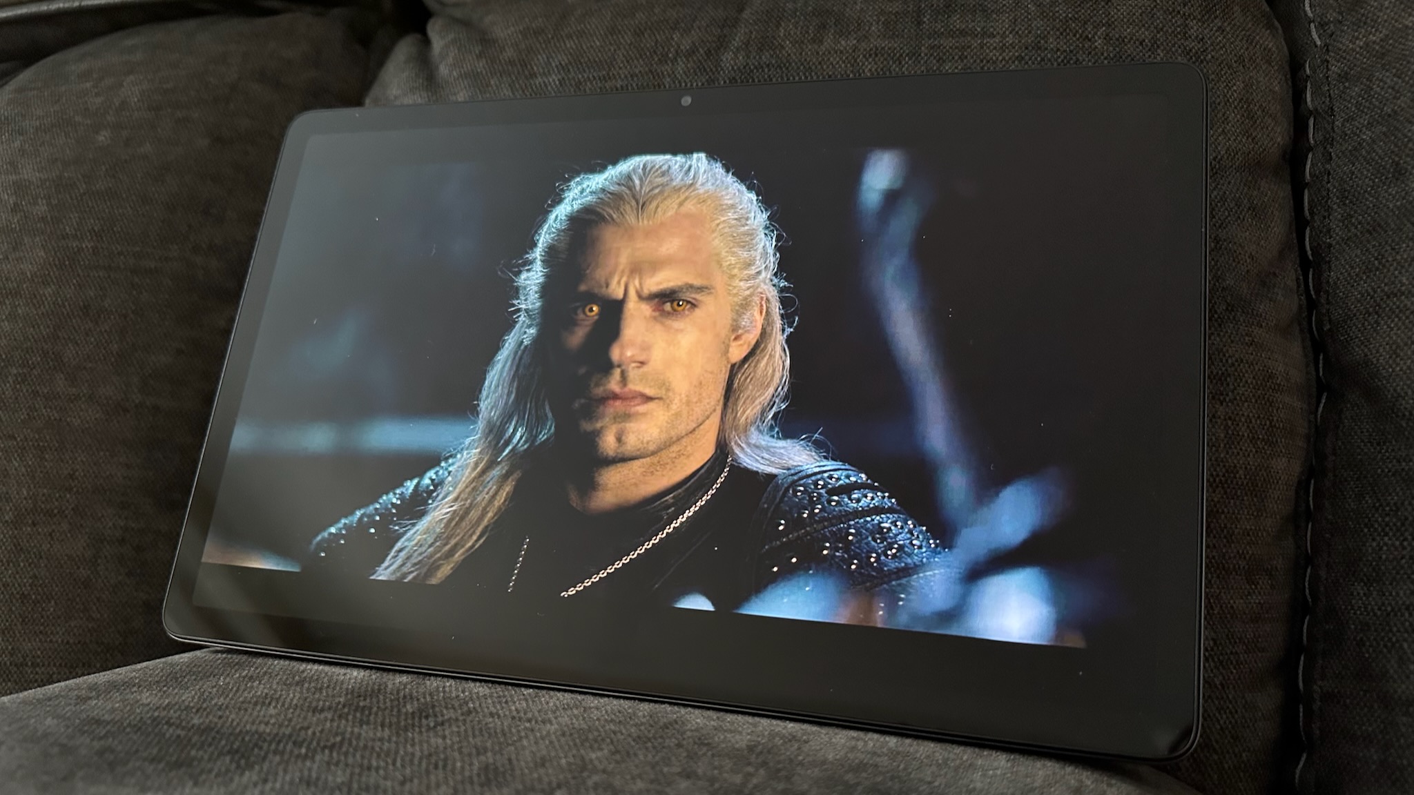 Streaming The Witcher on Netflix on the Lenovo Tab P11 Pro (2nd Gen)