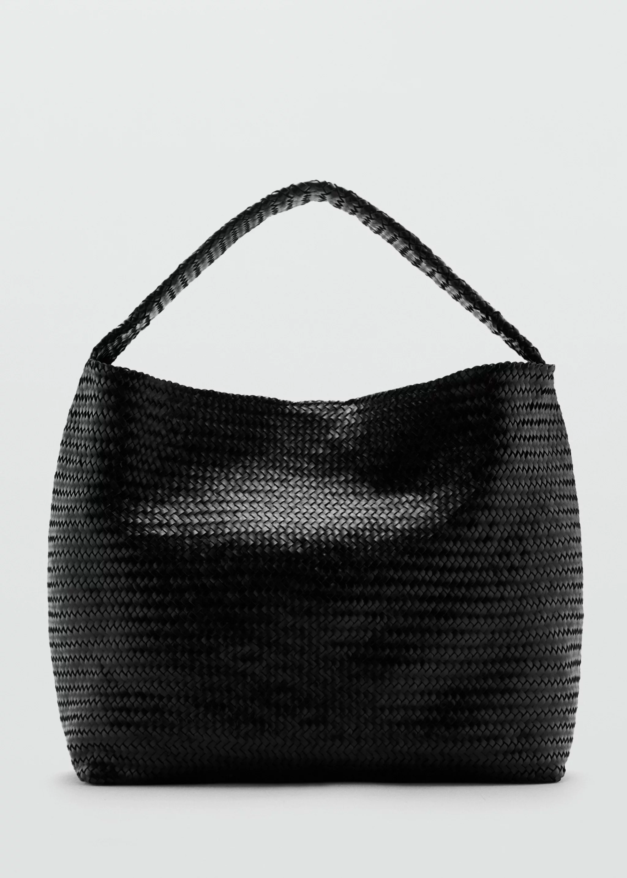 Large Braided Leather Bag - Women | Mango Usa