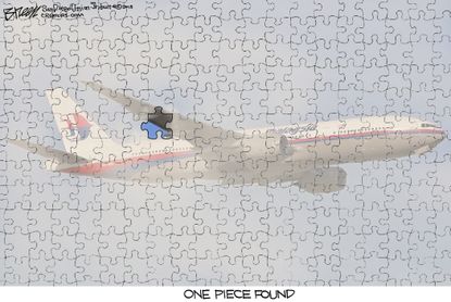 Editorial cartoon World Flight MH370