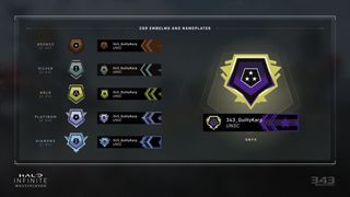 overview of halo infinite's ranks from bronze to onyx