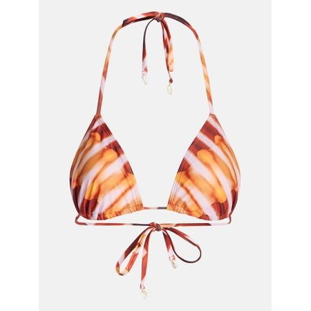 Hot Girl Summer by Megan Thee Stallion Women’s and Women's Plus Conch Hottie Triangle Bikini Top, Sizes Xs-3x