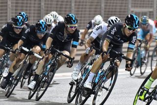 Team Sky on stage four of the 2016 Abu Dhabi Tour. Photo: Graham Watson