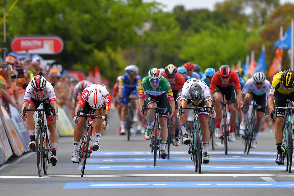 The finish of stage 5 at the Tour Down Under