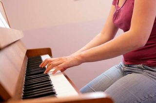 Playing the piano