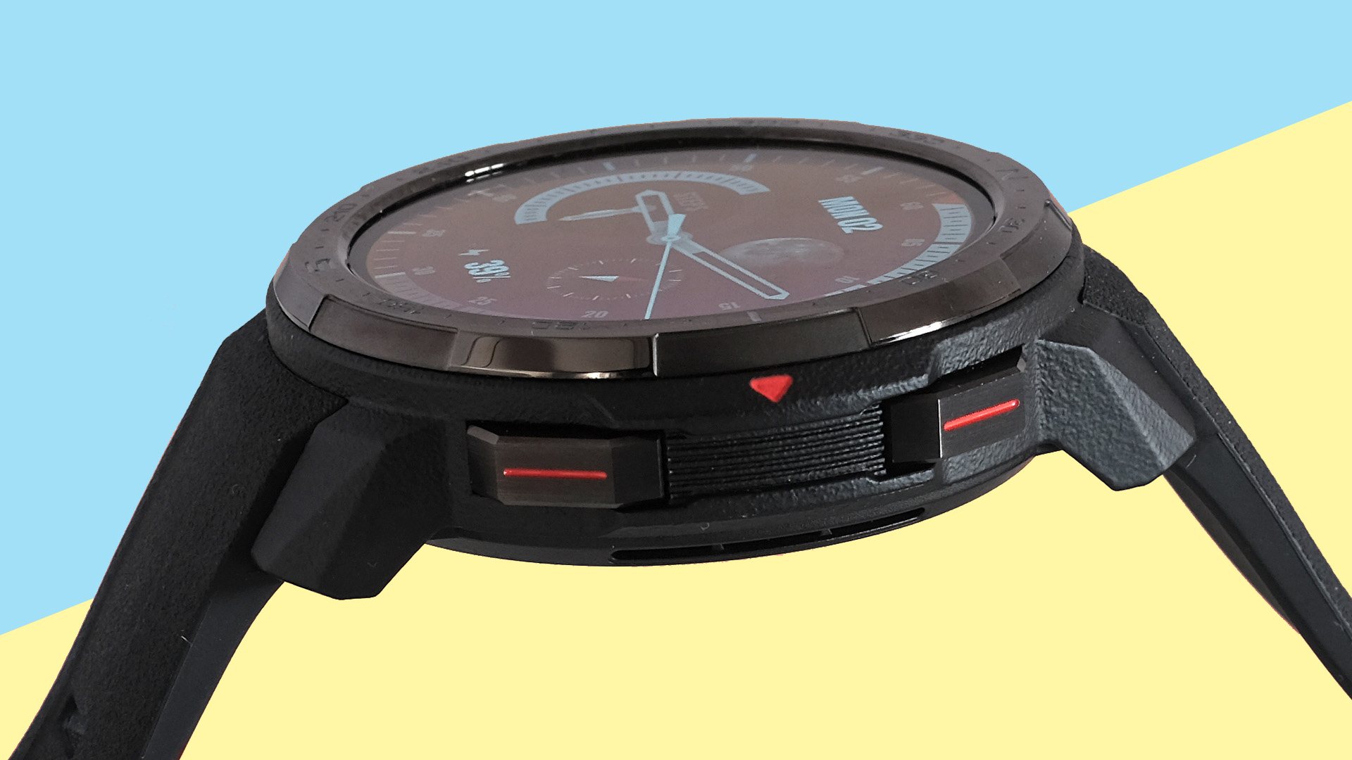Detail shot of the Honor Watch GS Pro from the side