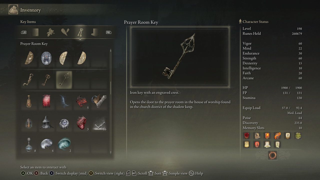 Elden Ring Queelign quest - Prayer Room Key