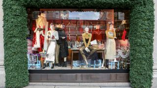 Selfridges is the first department store in the world to unveil it's Christmas windows and full in-store displays - today, Thursday 20th October with Shine On! as the theme.Led by Santa, the
