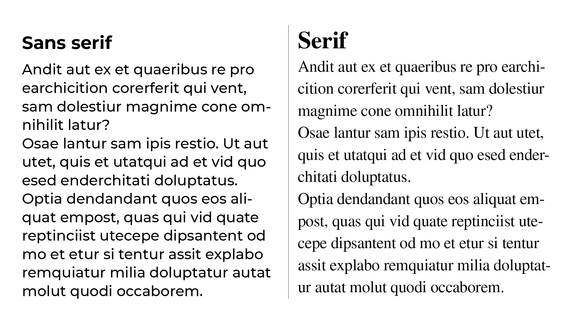 Legibility or serif vs sans serif