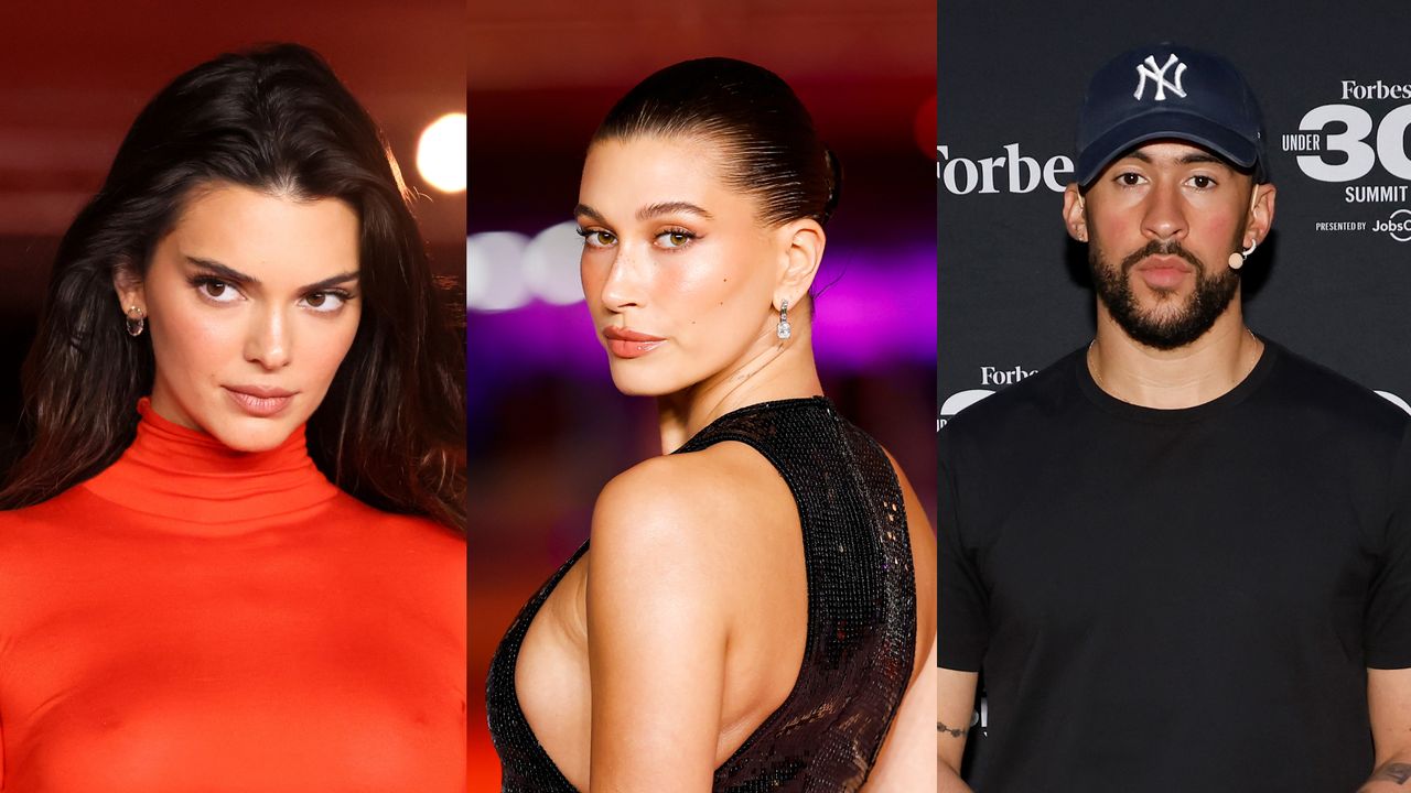 Kendall Jenner, Hailey Bieber, and Bad Bunny