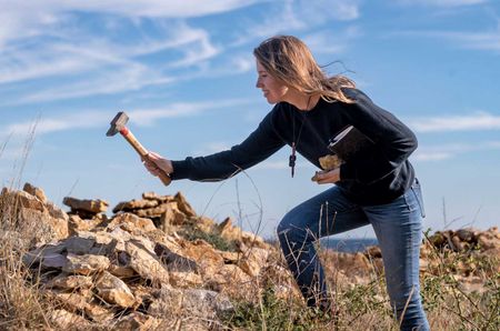 Brenna Quigley in Burgundy, where her work has included providing geological mapping.