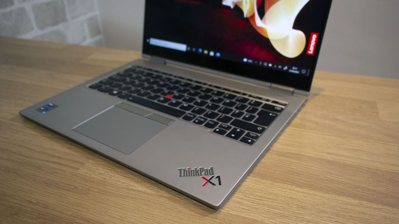 A photograph of the Lenovo ThinkPad X1 Titanium Yoga's chassis