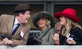 Camilla Parker Bowles with Tom Parker Bowles and Laura Lopes