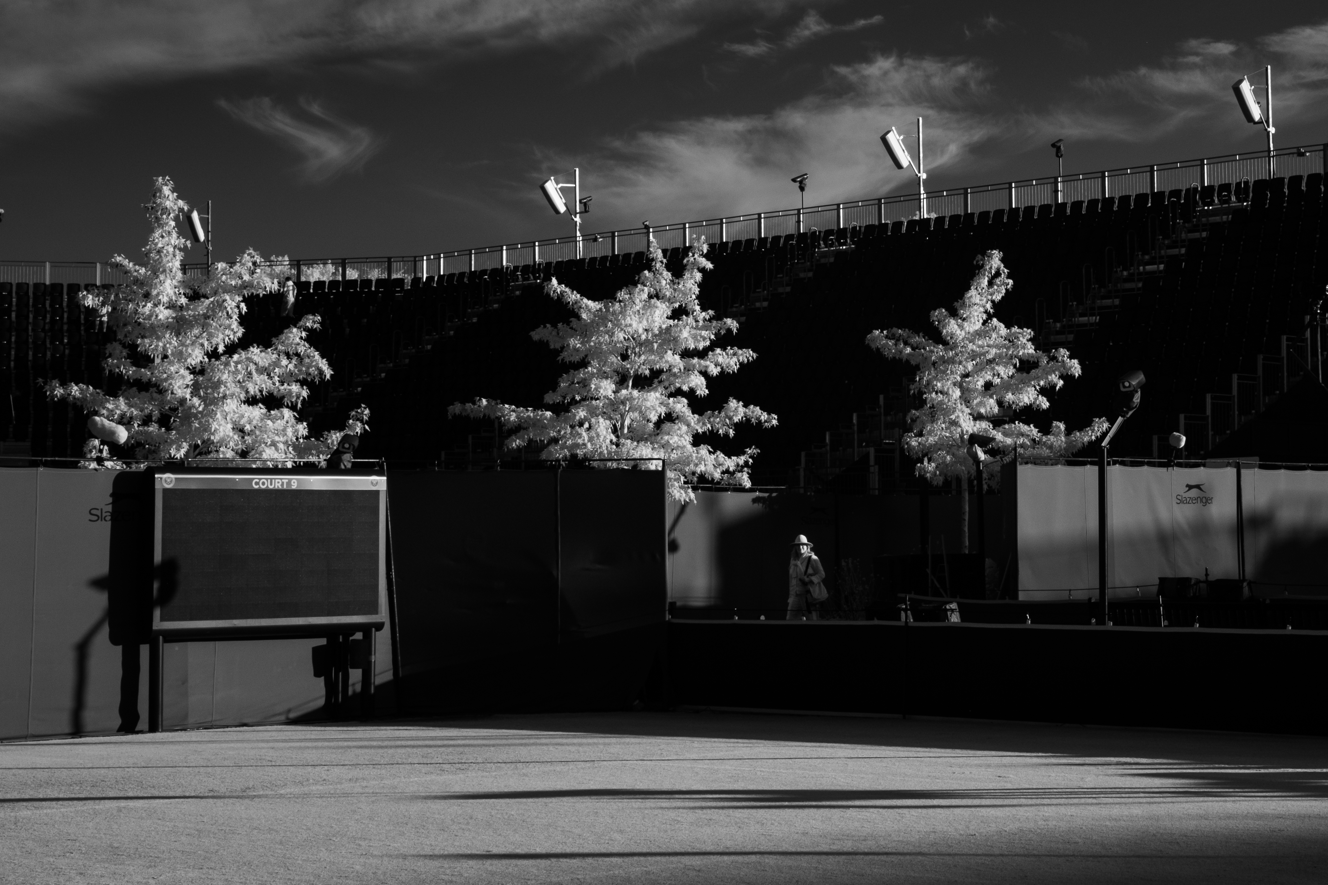 The Wimbledon tennis championships shot in infrared