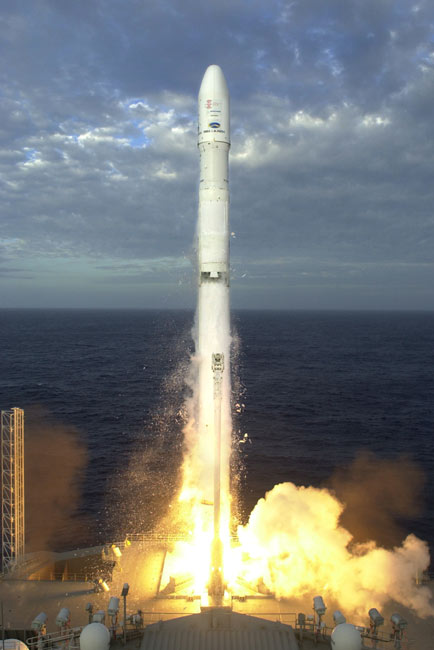 Sea Launch Rocket Orbits Radio Satellite