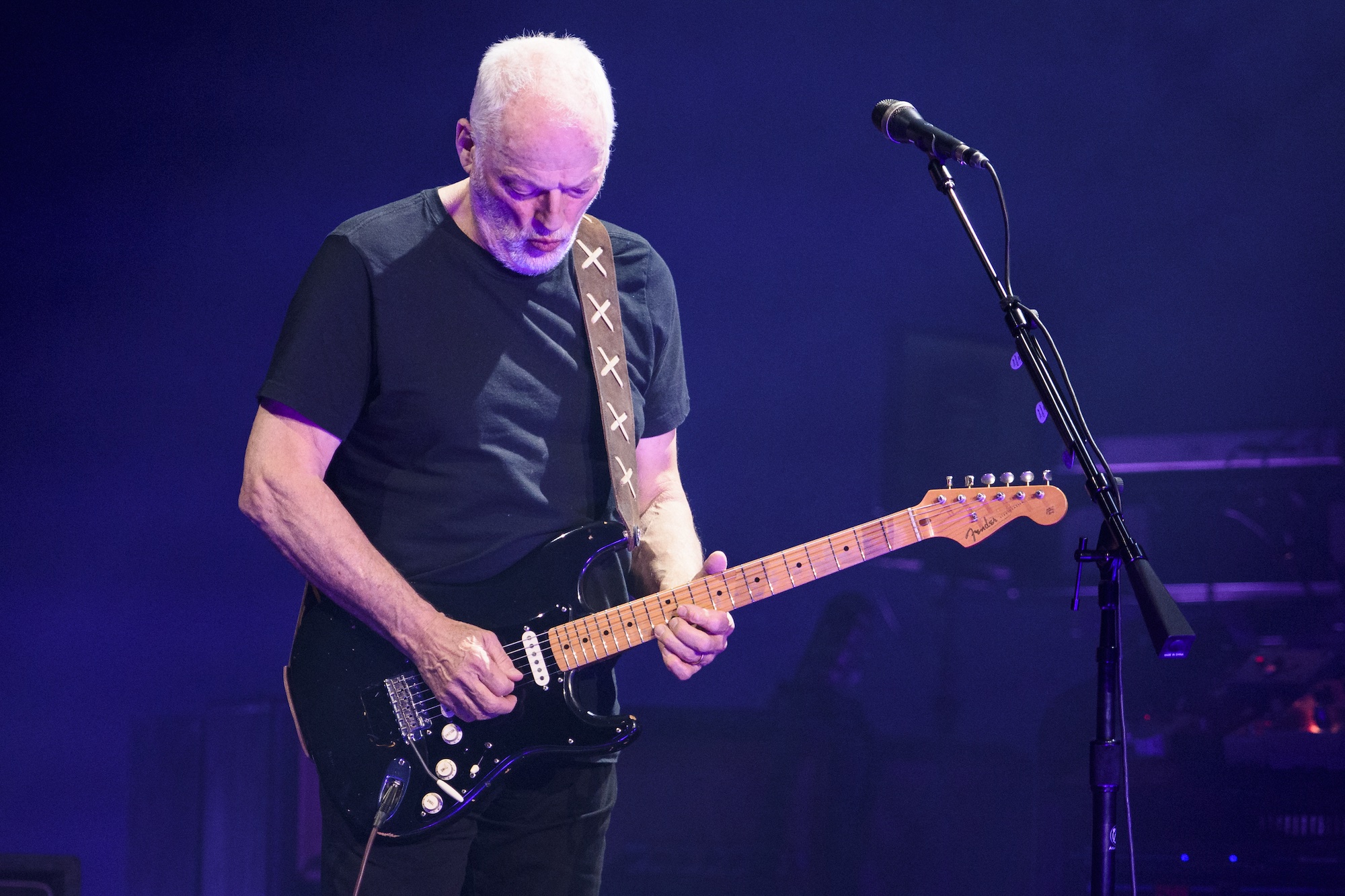 David Gilmour performs live onstage at Madison Square Garden in New York City on April 12, 2016