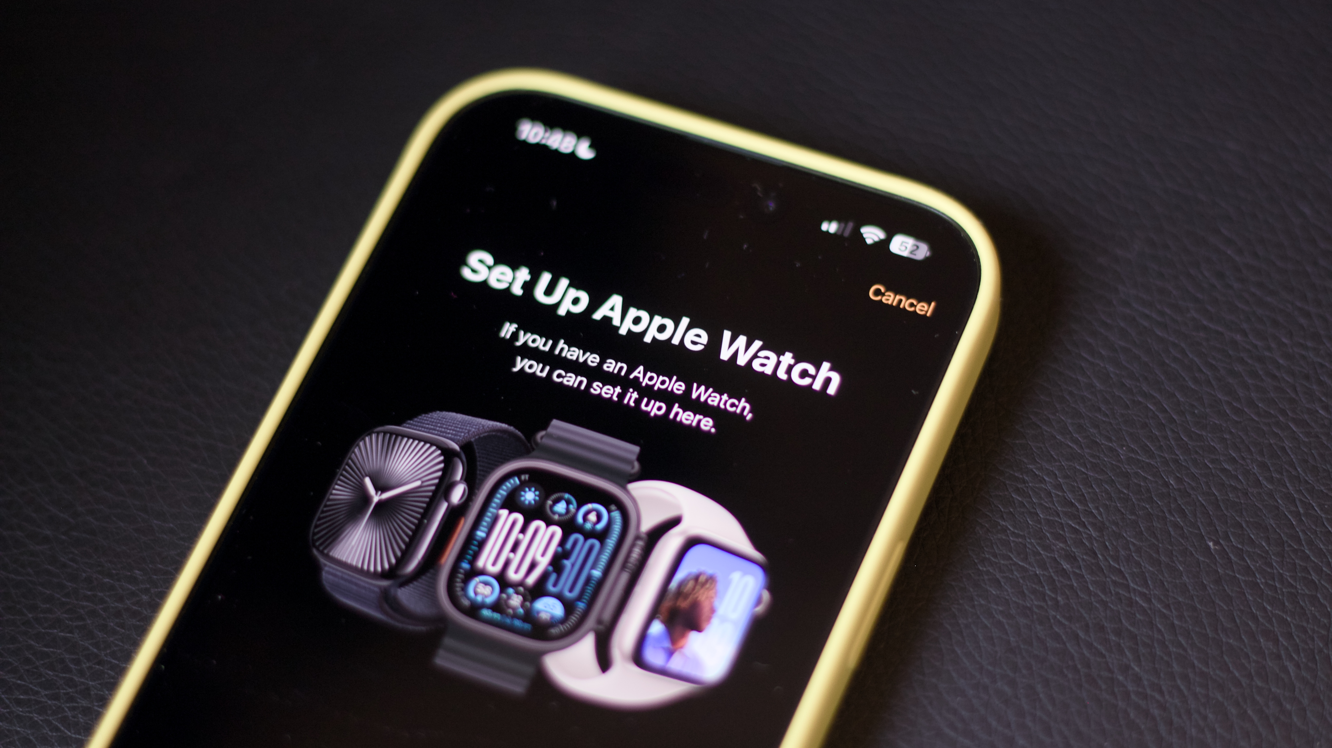 Apple Watch setup screen on iPhone