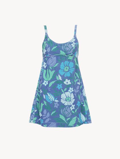 Thin-Strap Mini Dress in Cotton Jersey