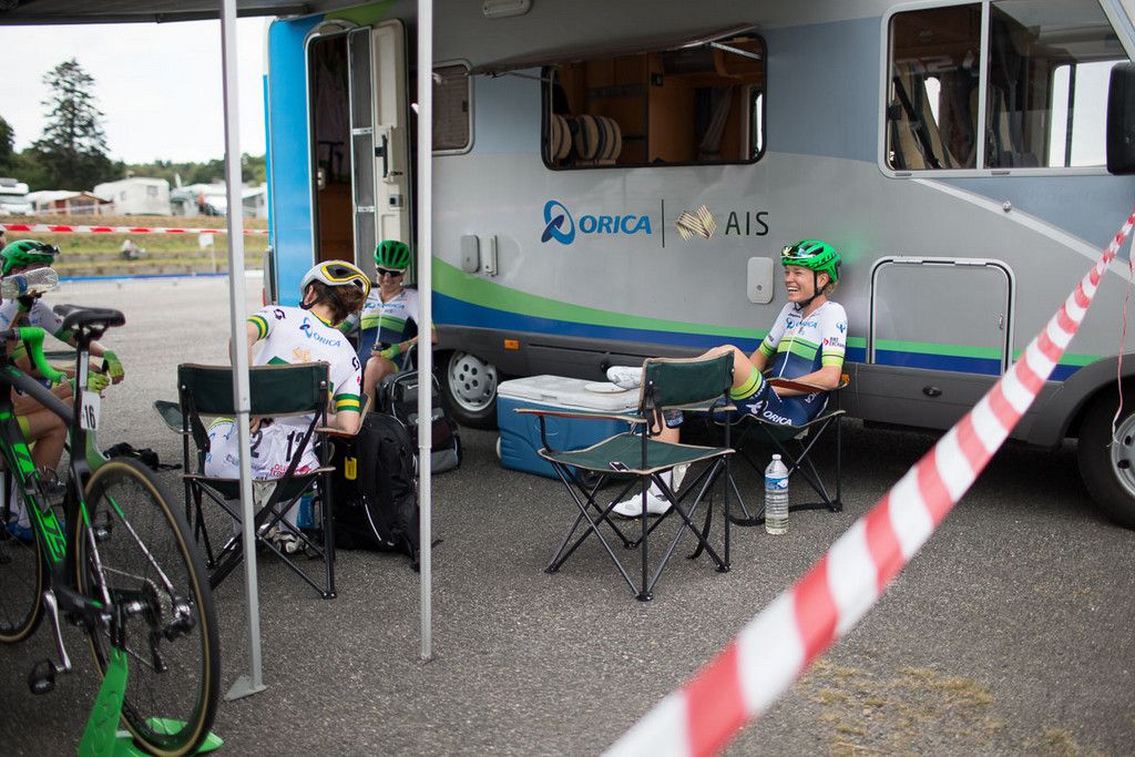 Smiles at the Orica-Camper