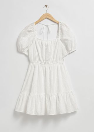 Voluminous Broderie Anglaise Mini Dress